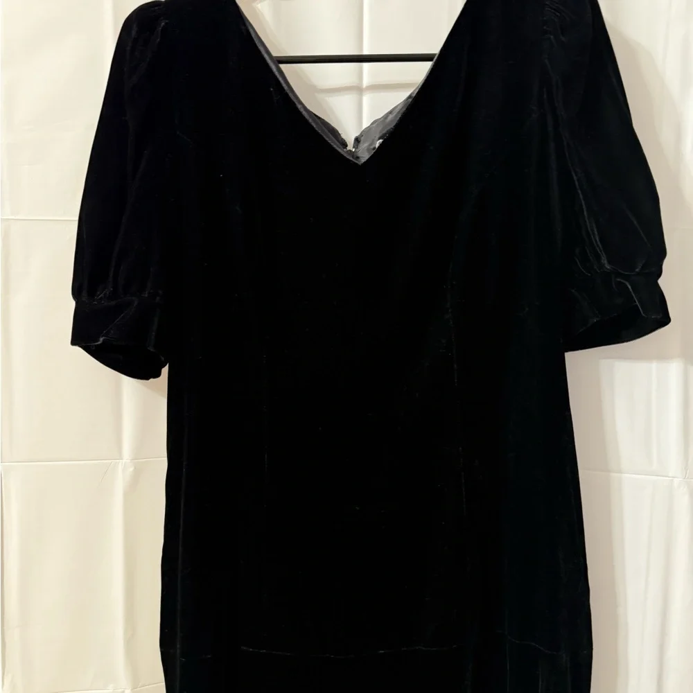 Vintage Lanz 1980 Black Velvet Dress